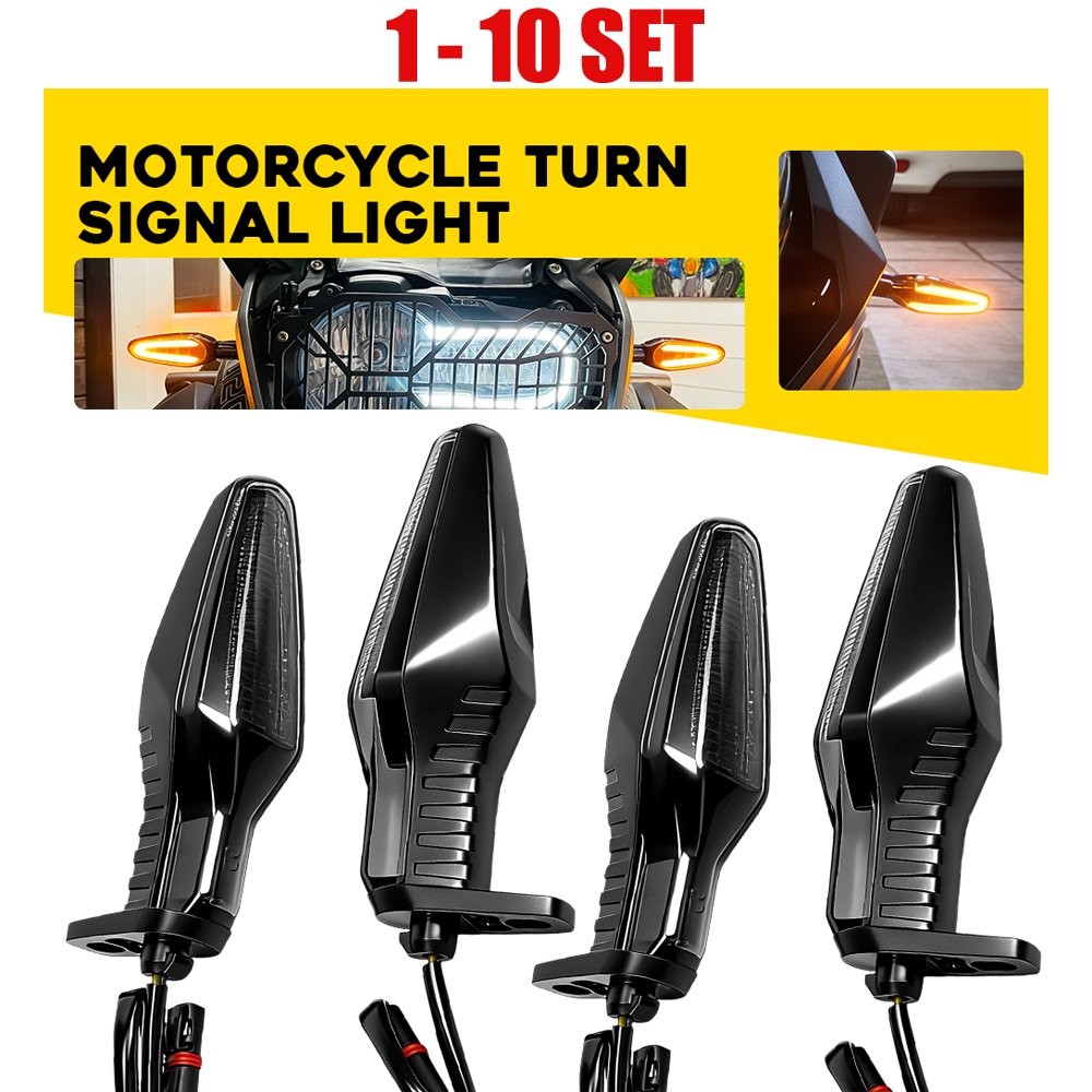 Fit BMW G310GS 2021-2025 Front Rear Smoked 4-40 LED Turn Signal Tail Light Amber