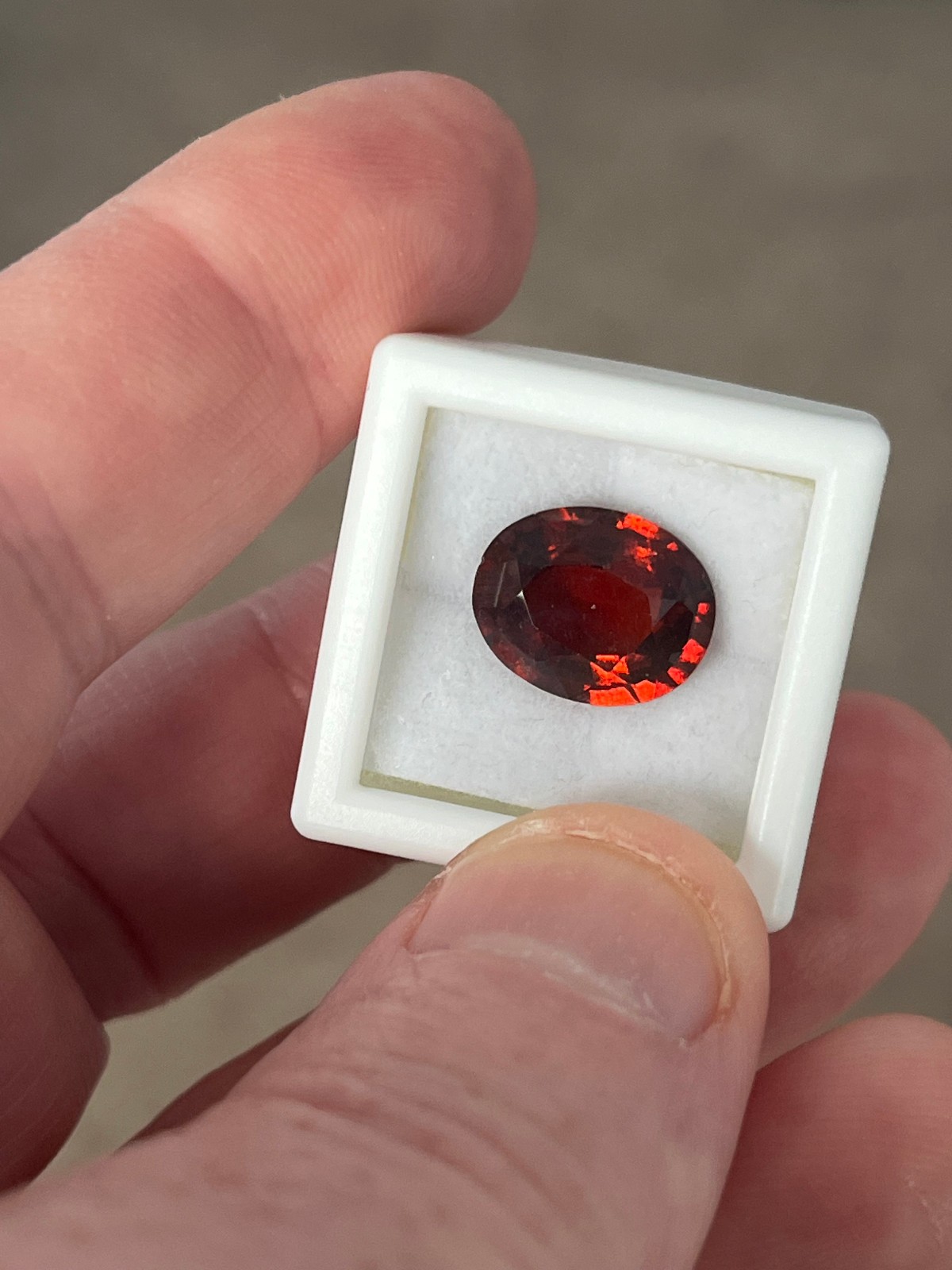 6.10ct Fire Orange Natural Sri Lanka Hessonite Garnet. **SI GRADE** READ