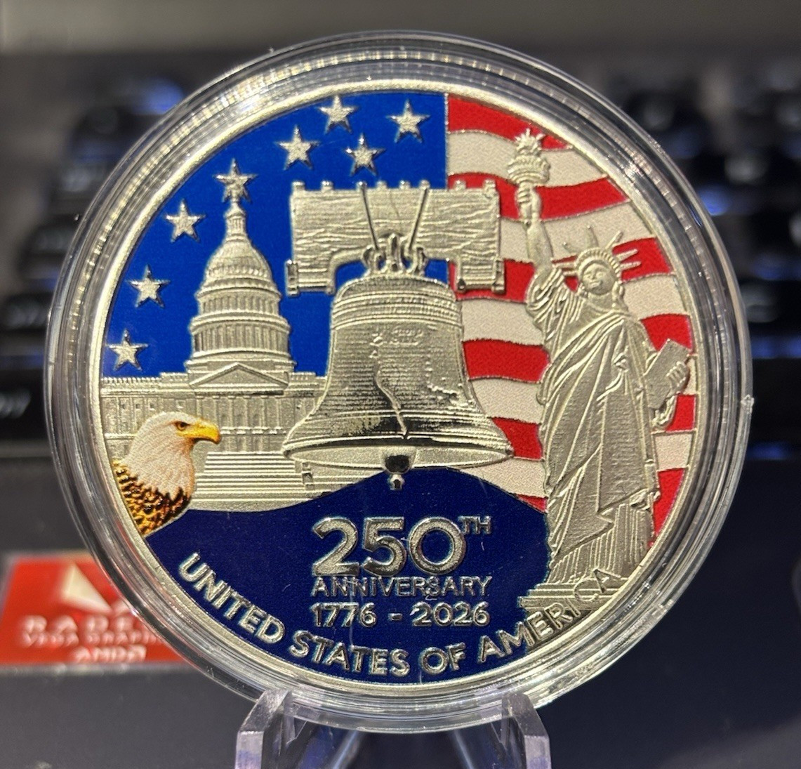 *250TH ANNIVERSARY* USA 1776-2026 Coin - Like Medal Round - Only $1.59 Shipping!