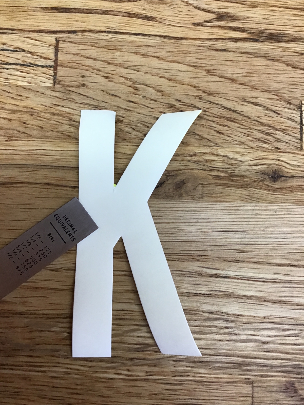 Firefighter / EMT Turnout Coat Reflective Iron-On Letter  “K” Lime Green D-6