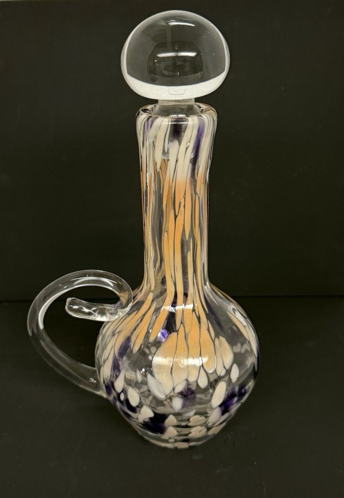 Blenko Glass Cat 2516 - Crystal with Alternate Stopper