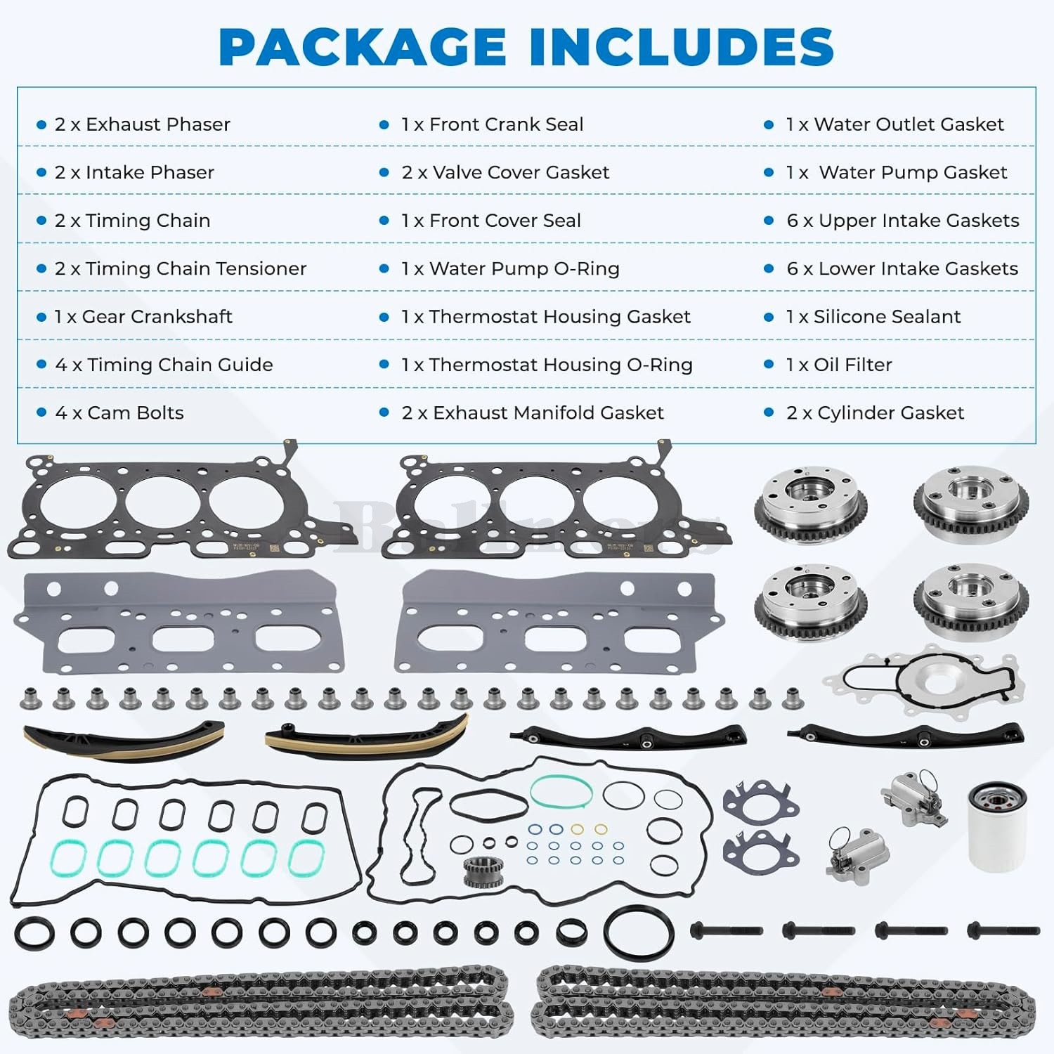 For 3.5L Ecoboost Complete Timing Kit For Ford F150 Expedition Navigator 2017-22