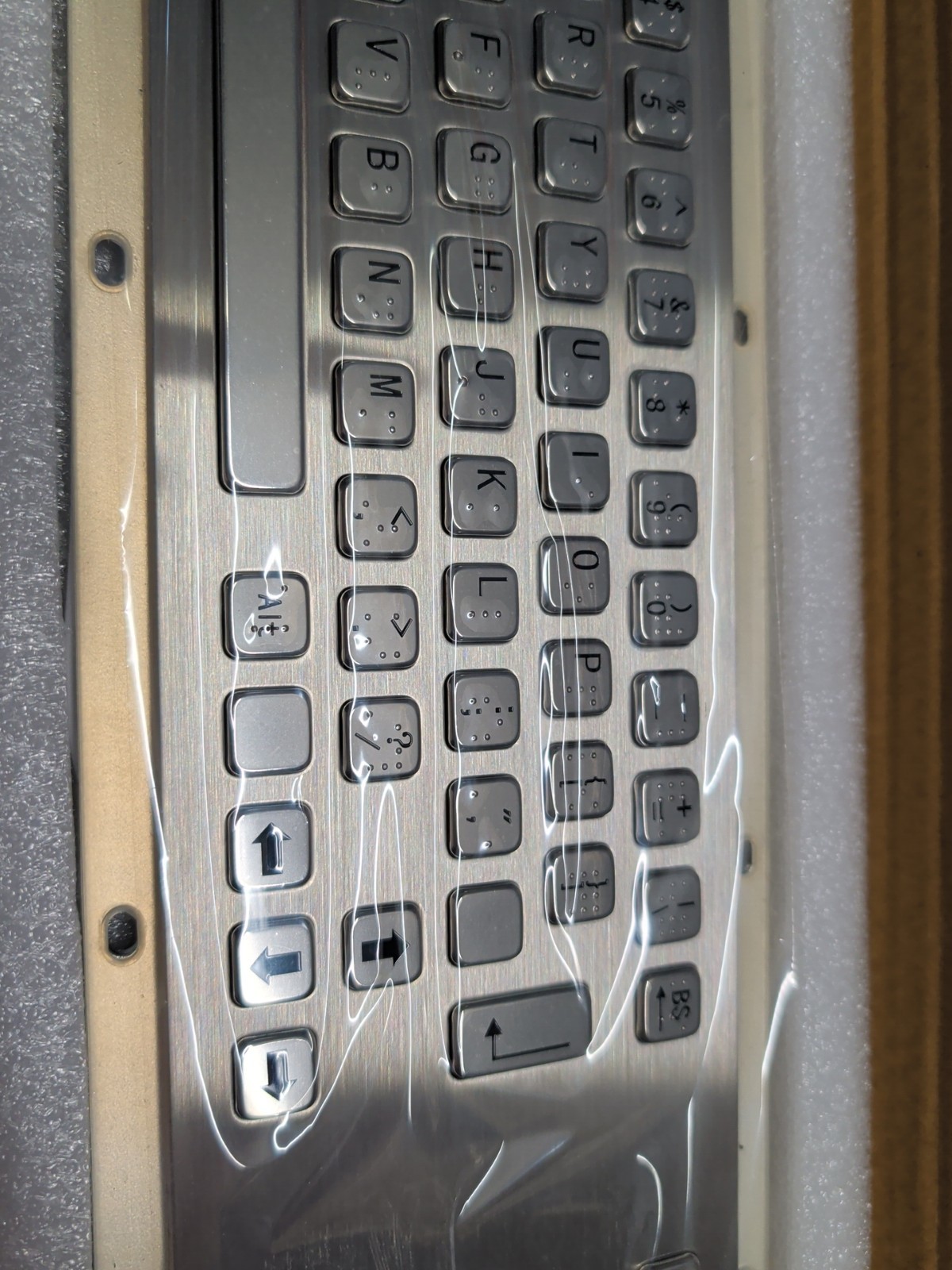 Metal Kiosk Keyboard Stainless Steel Industrial Keyboard With Trackball