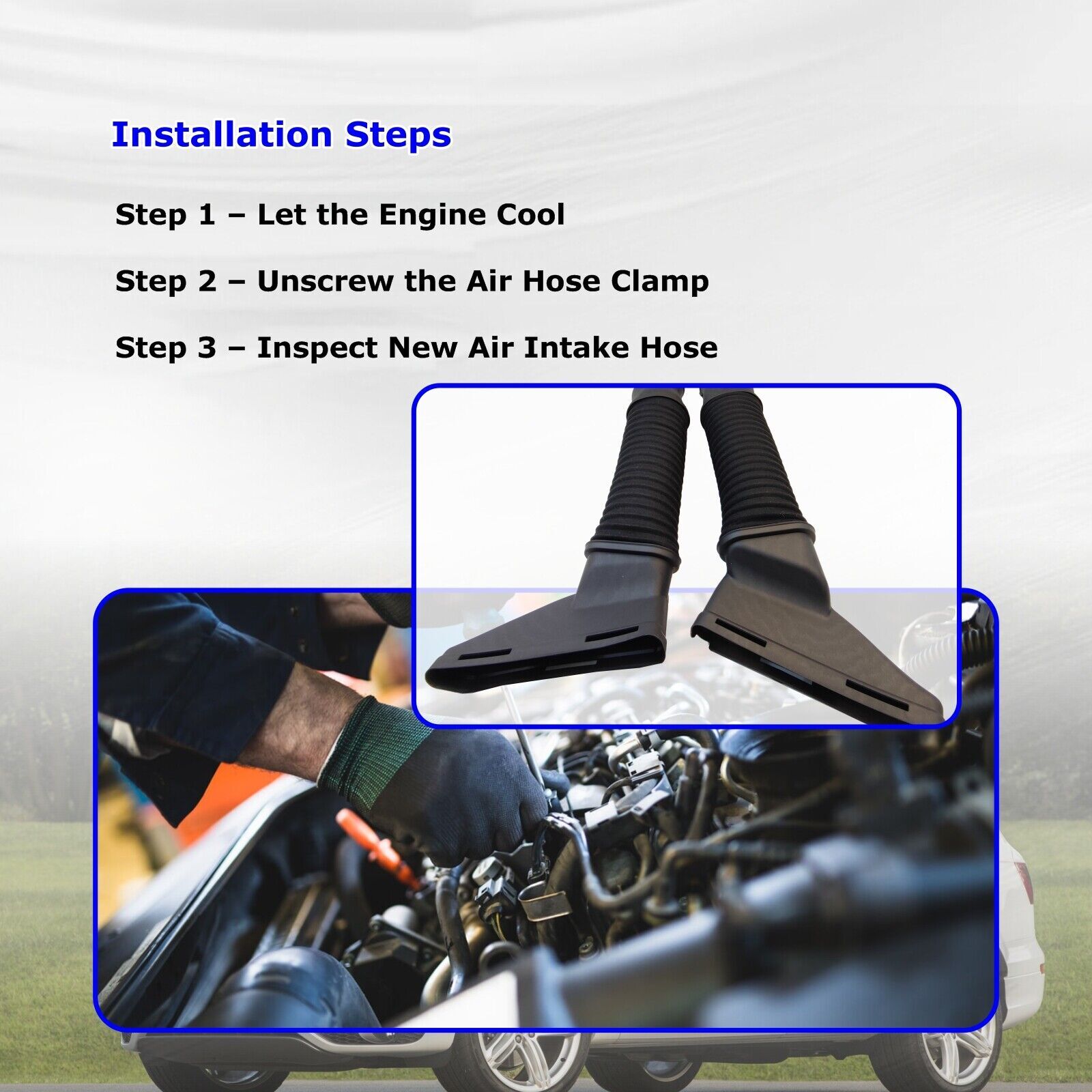 2 Air Intake Hose 2780904982 For Mercedes-Benz S550 S63 AMG 2014-2017 Left Right