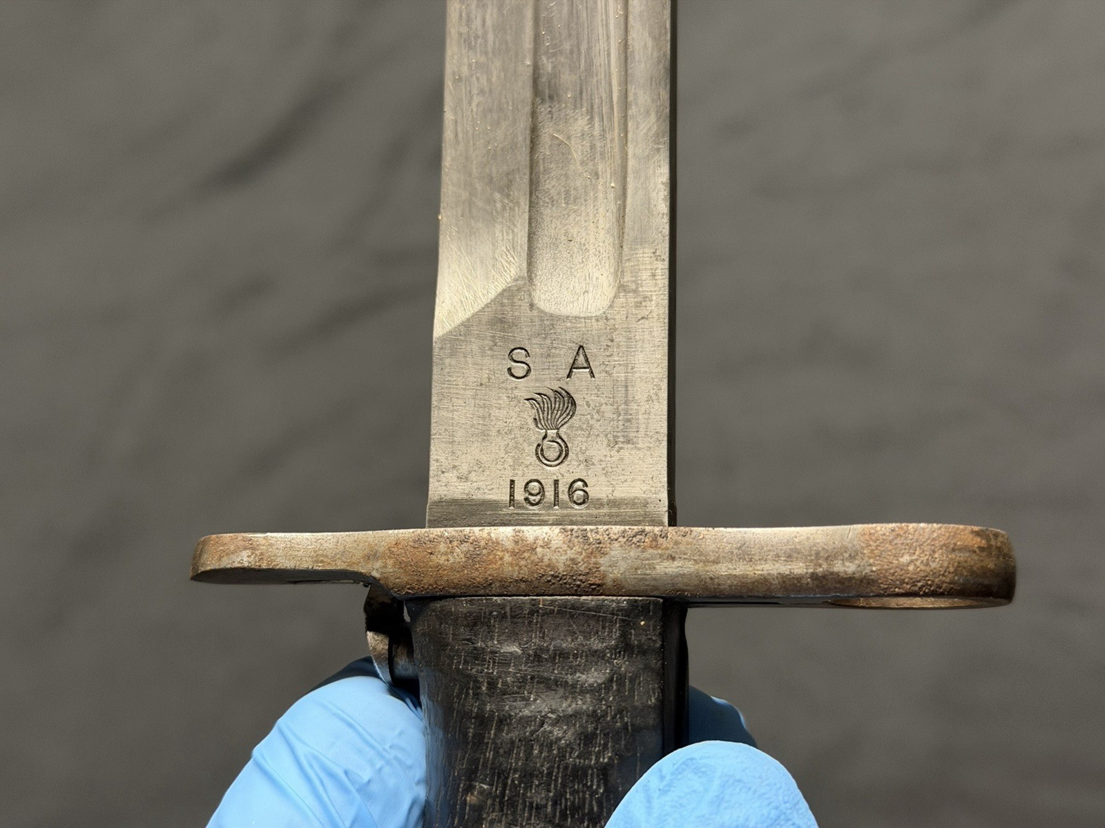 WWI WW1 US AEF Springfield Armory SA M1905 Bayonet / Scabbard! Dated 1916!