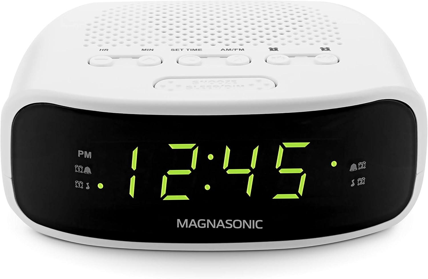 Magnasonic Digital AM/FM Clock Radio with Battery Backup, Dual Alarm, Sleep & Sn