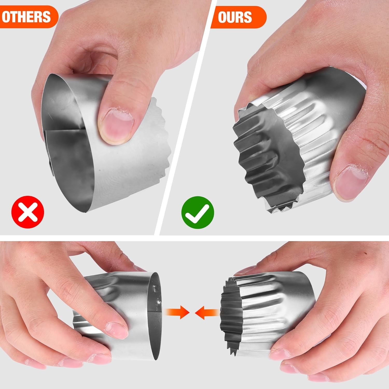 ValueMax 5-Blade Hand Crimper Gutter Crimping Tool and Sheet Metal Crimper USA