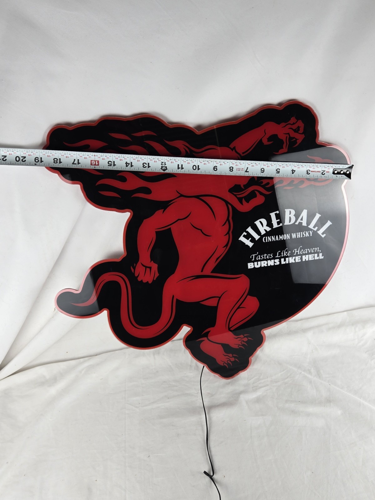 Fireball Whiskey Pub Sign LED Beer Bar Sign Light Mancave