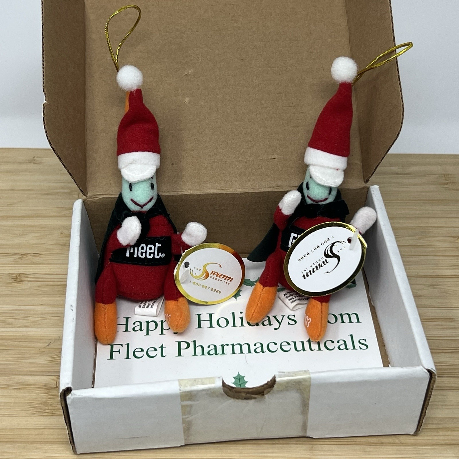 Pharmaceutical Drug Rep Fleet Enema Plush 2003 5” EneMAN Christmas Collectible