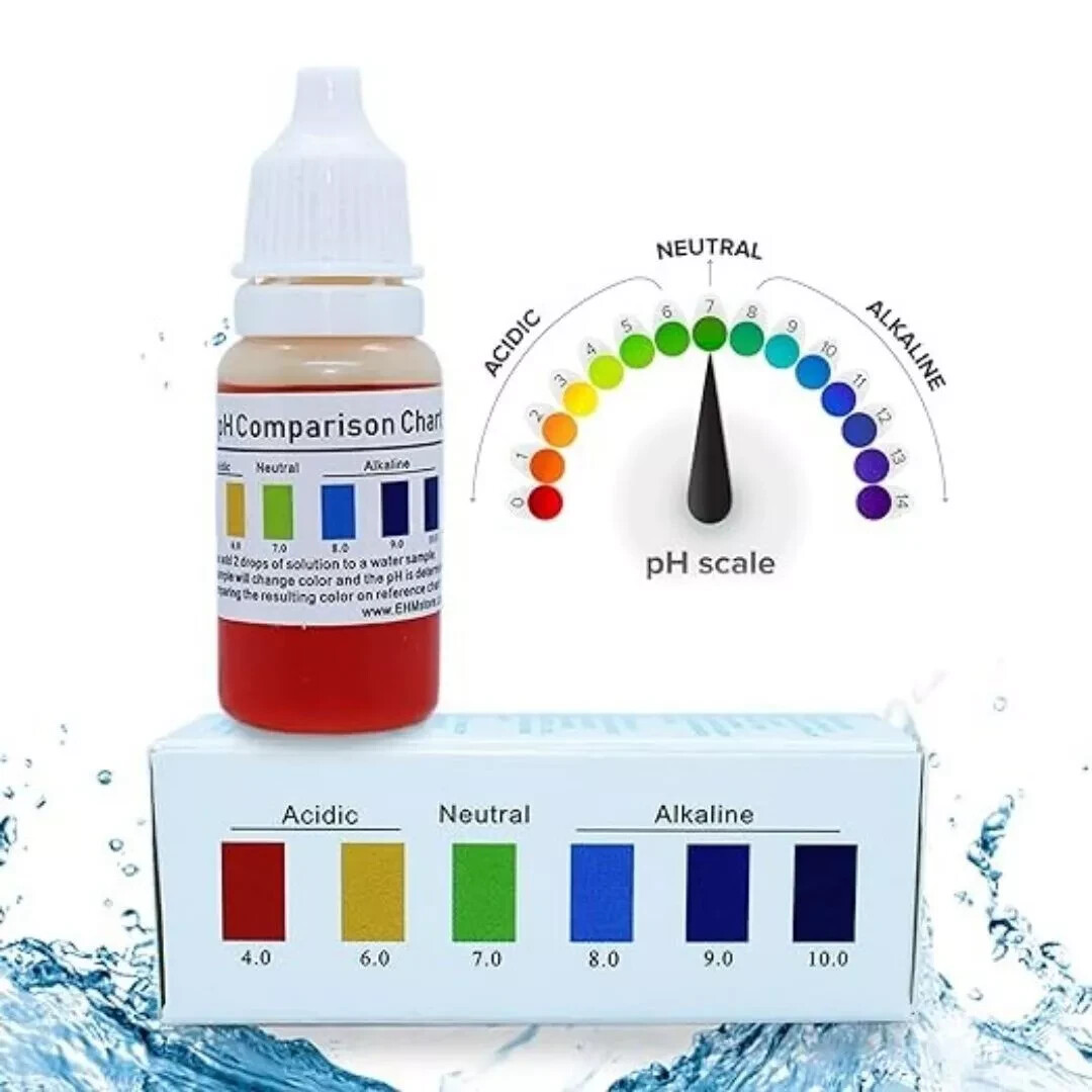 Water Alkaline pH Test Liquid Kit for Drinking Water Measures pH Level of Water