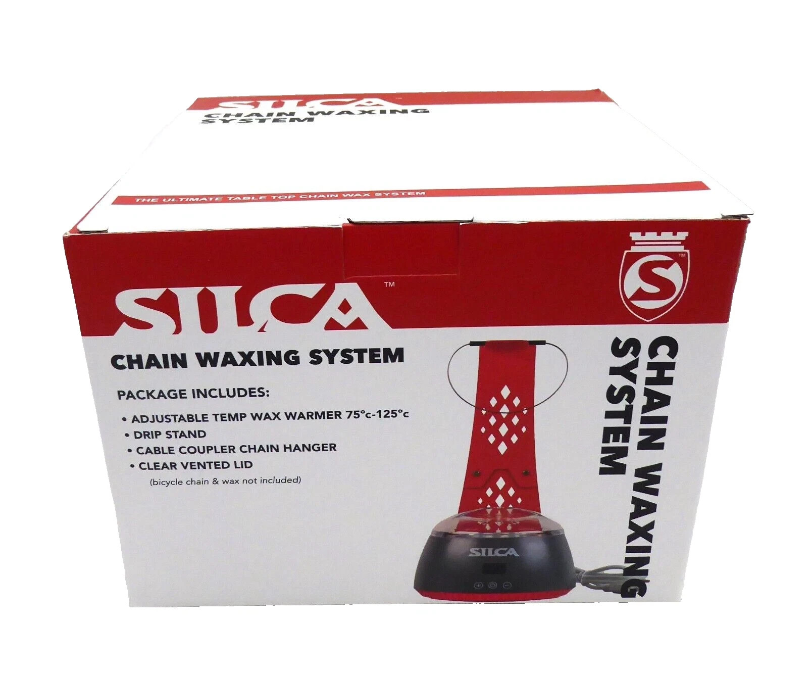 Silca Chain Waxing System Portable Bike Chain Waxing Kit Wax Melter Stand Cable