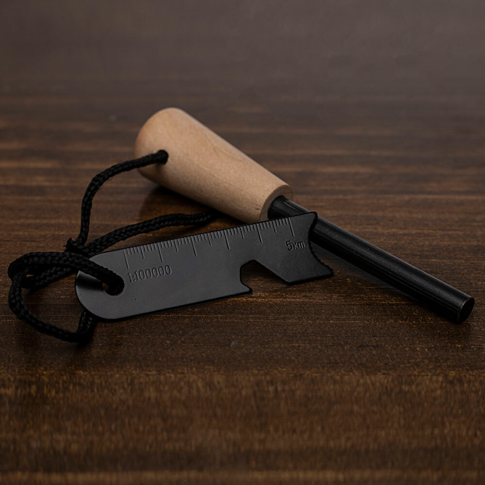 2Pc Fire Starter Flint Steel Striker Survival Kit Ferro Rod Outdoor Camping Tool