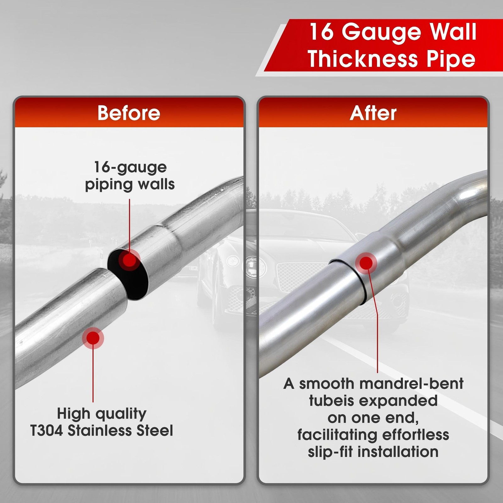 3" Inch 76mm Stainless Steel Exhaust Pipe Piping Mandrel Straight U Bend Kit
