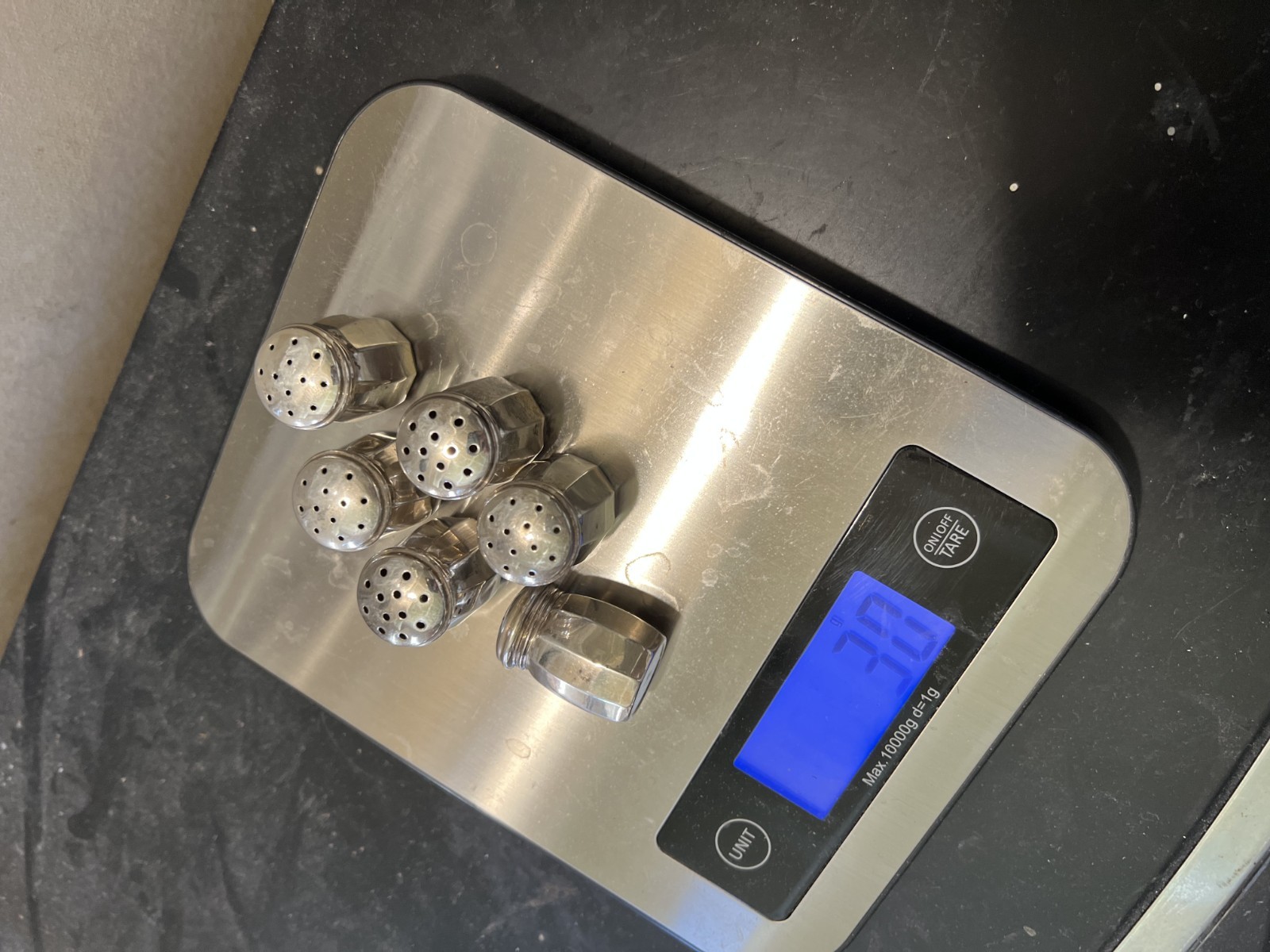 Set of 6 HIRATA & Co. Vintage Sterling Silver 950 Japanese Salt Shakers W/ Case