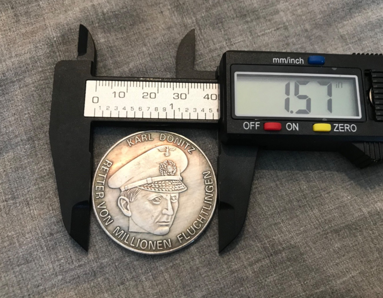 GERMAN KRIEGSMARINE U-BOAT ADMIRAL KARL DONITZ  WWII COMMEMORATIVE COIN