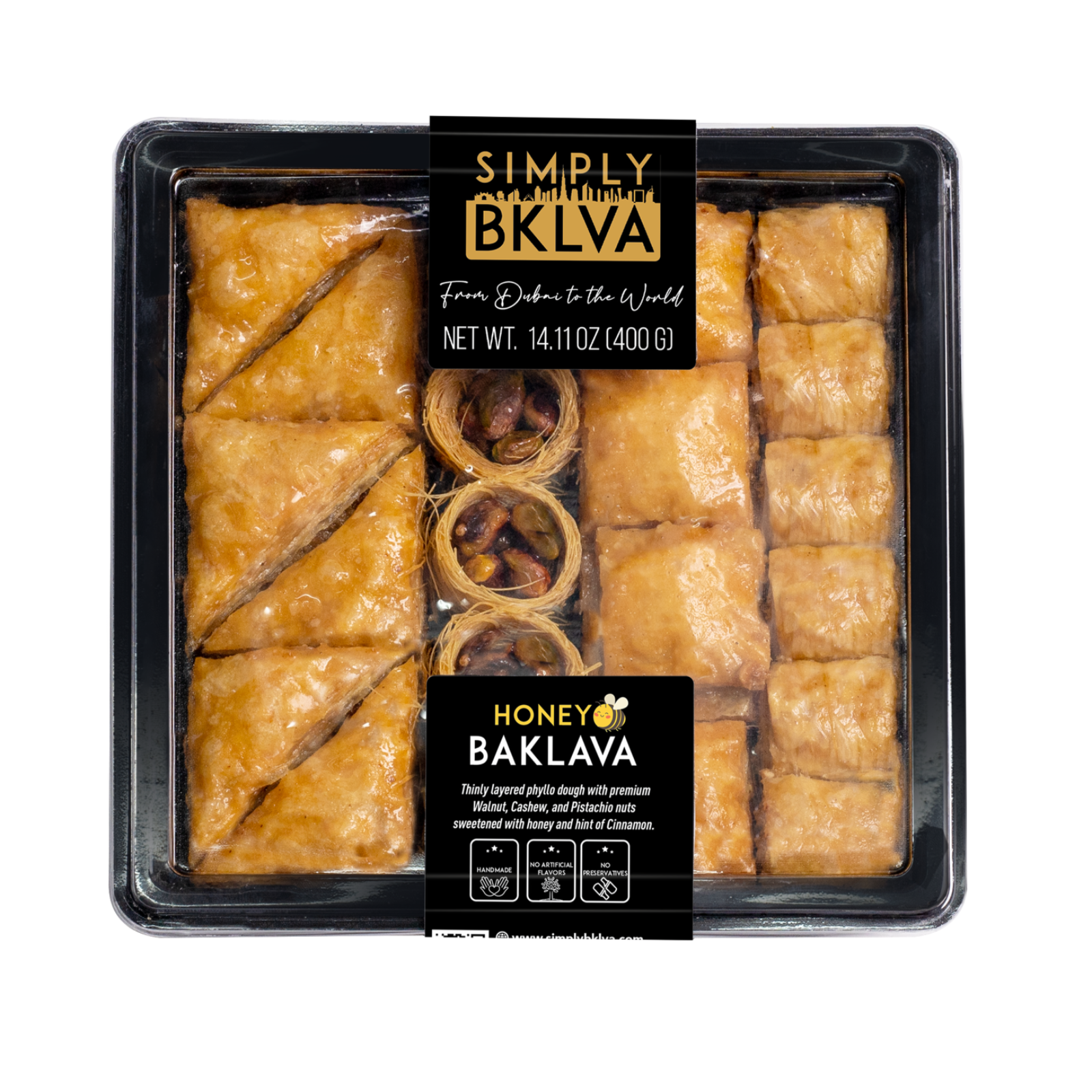 Simply Baklava Mediterranean Sweets With Honey (21 Pieces / 400g) 2 Pack