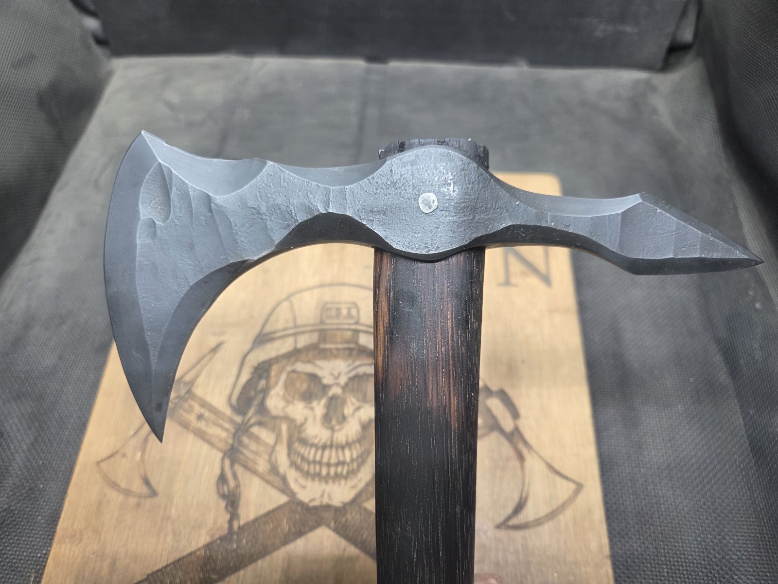 HAND FORGED AIRBORNE RANGER SPIKE TOMAHAWK BY MARK MCCOUN MADE IN THE USA