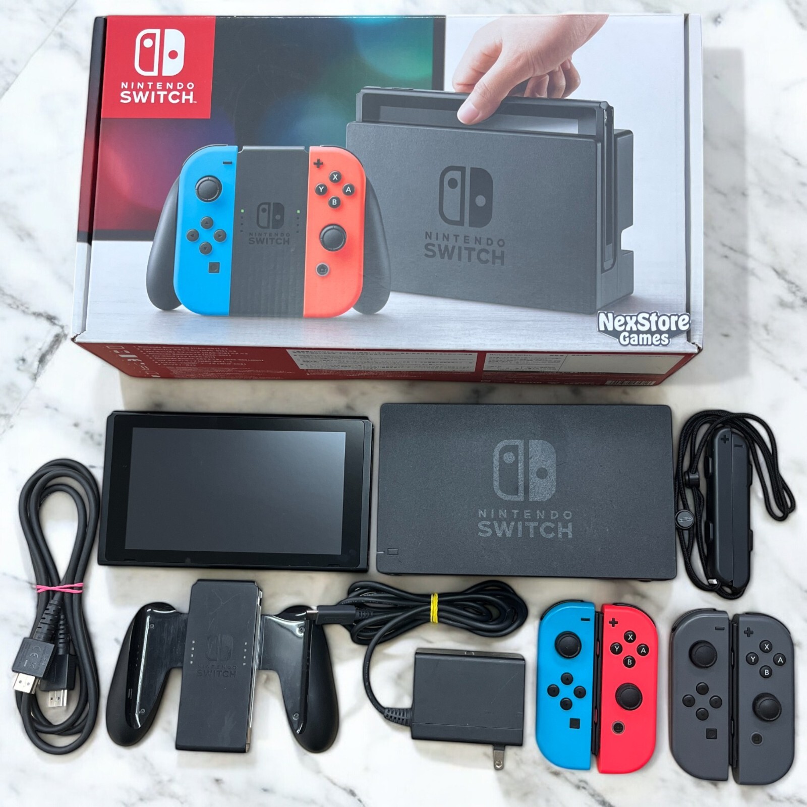 Nintendo Switch Console HAC-001 Joy Con Dock Grip All accessories selectable