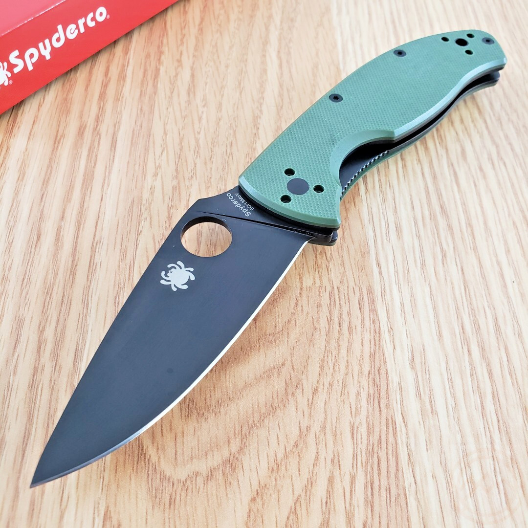 Spyderco Tenacious Linerlock Folding Knife 3.38" 8Cr13MoV Steel Blade G10 Handle