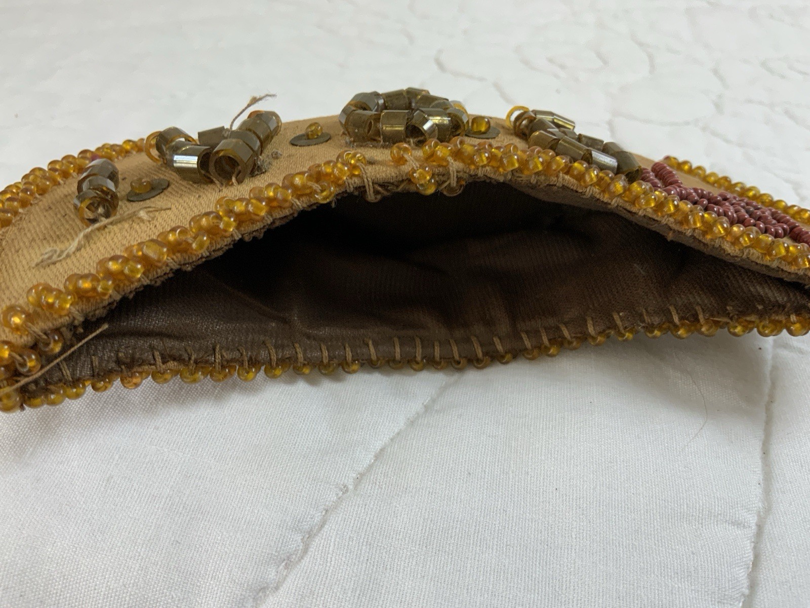 Vintage Antique Beaded Whimsy, Canoe, Iroquois, 1897, Hand Made, Boat