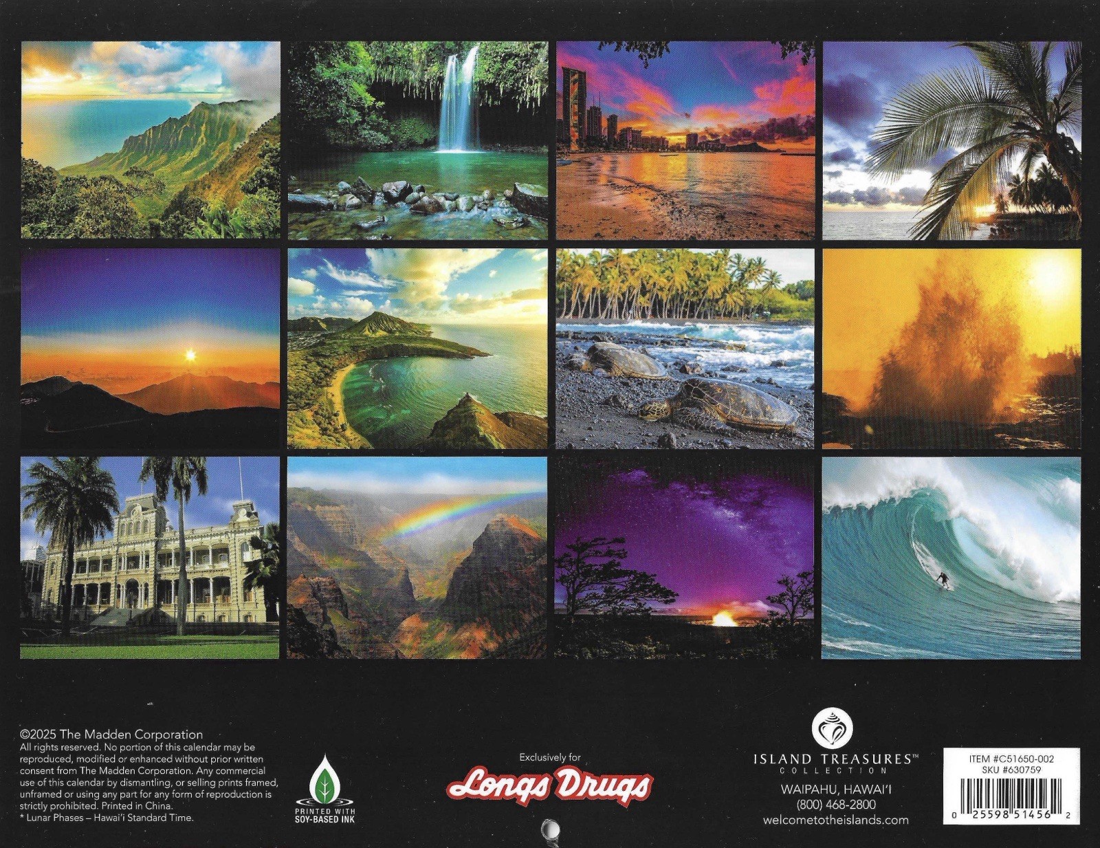 2026 Hawaii Wall Calendar – Scenic Island Photos & Hawaiian Holidays All Year