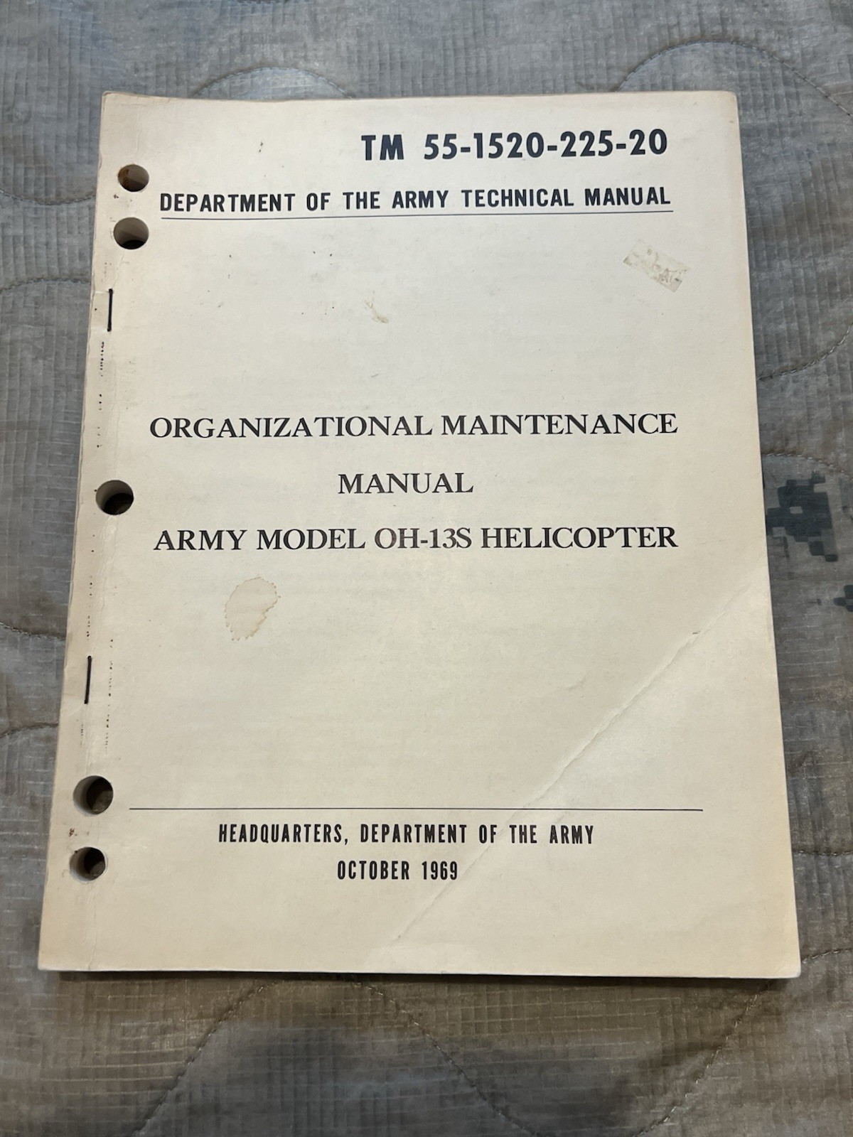 Bell Helicopter OH-13 Sioux Organizational  Maintenance Manual - 1969 - Bell 47