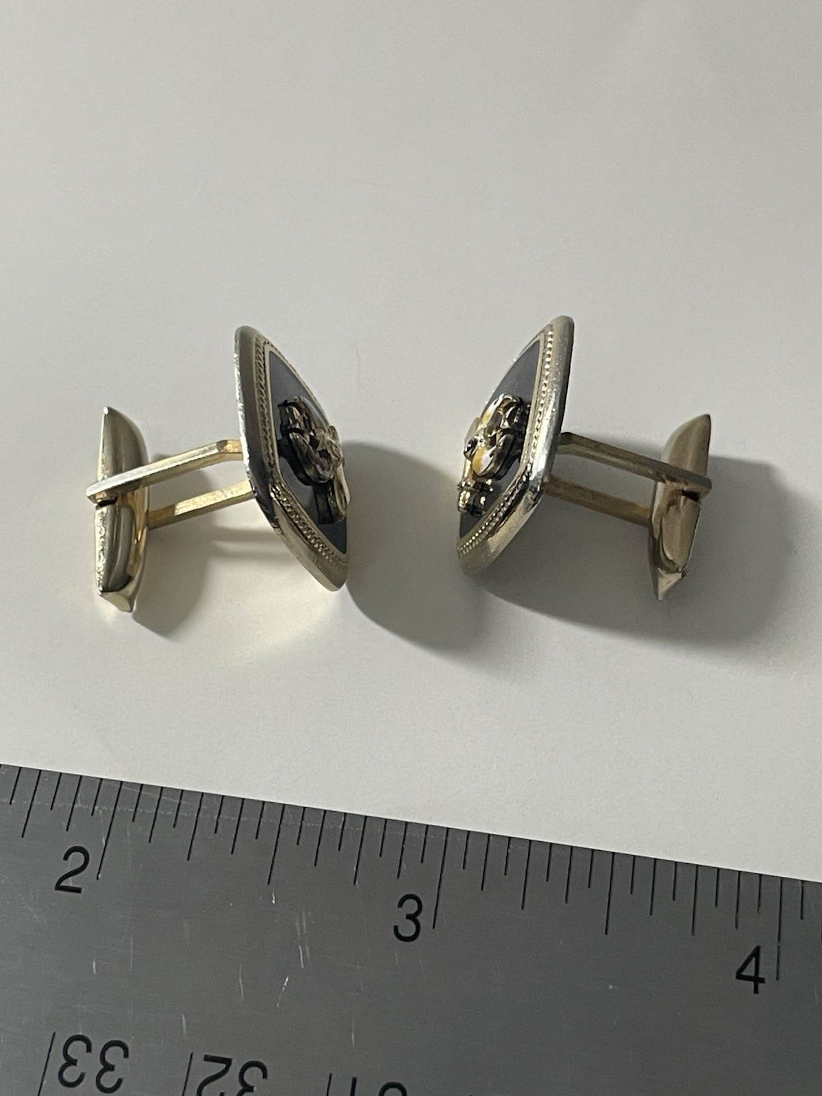 Vintage USMC Marine Corps Cufflinks • Gold Tone Eagle Globe Anchor Military Gift