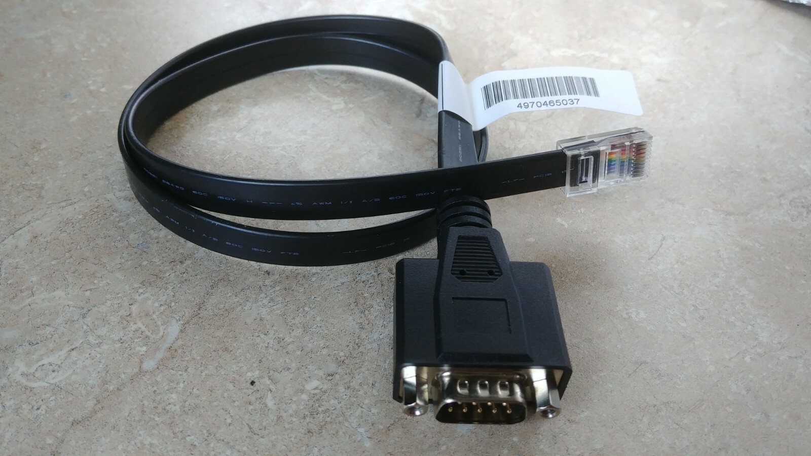 NCR 497-0465037 1432-C337-0007 RJ50 10-pin RS-232 to DB9 Serial Cable Adapter