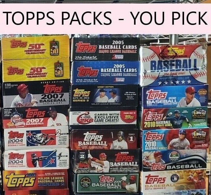 TOPPS 1990-2023 Unopened Baseball Card Packs Sealed MLB You Pick + Bonus HOF NEW