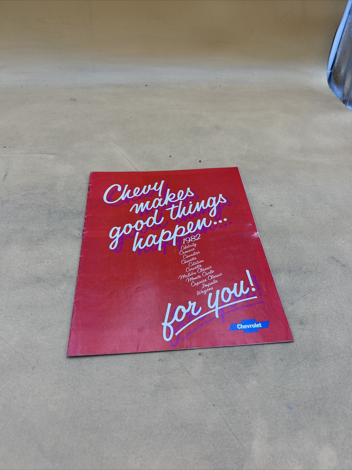 1982 CHEVROLET CELEBRITY CAMARO CORVETTE IMPALA CHEVETTE SALES BROCHURE CATALOG