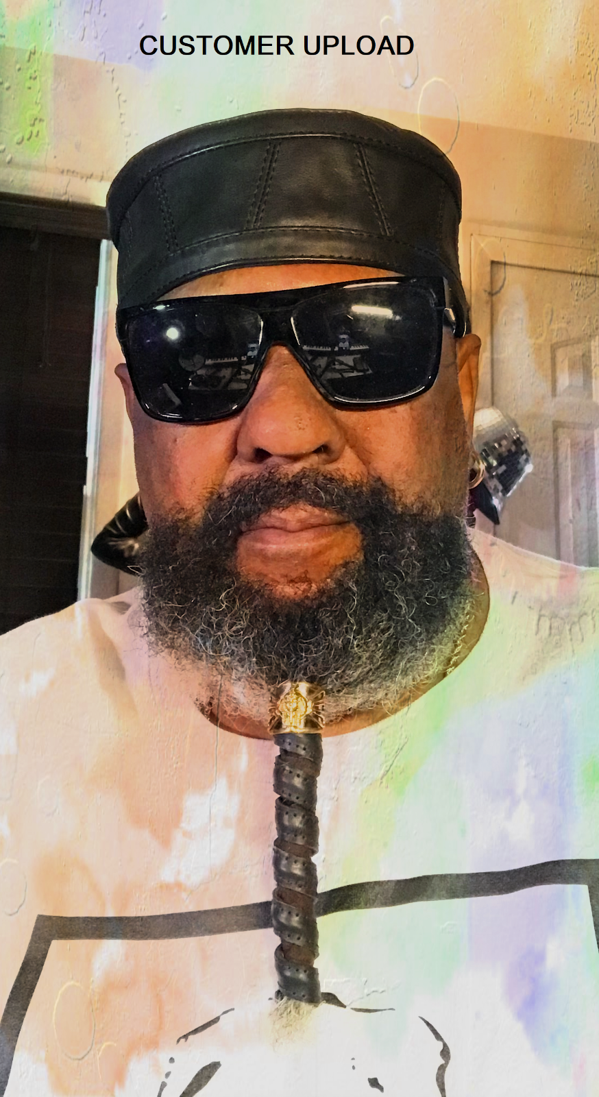 Leather Hair Dreads beads Beard Biker Dreadlocks Vicking Braiding Wrap Motorcycl