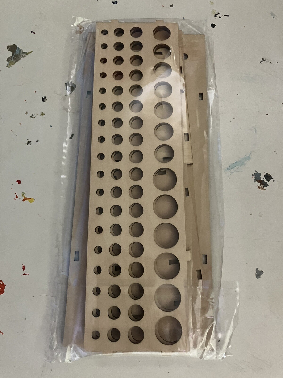 67 Slot Paint Brush Holder Stand Holds Up Storage Organizer Rack For Artists Art