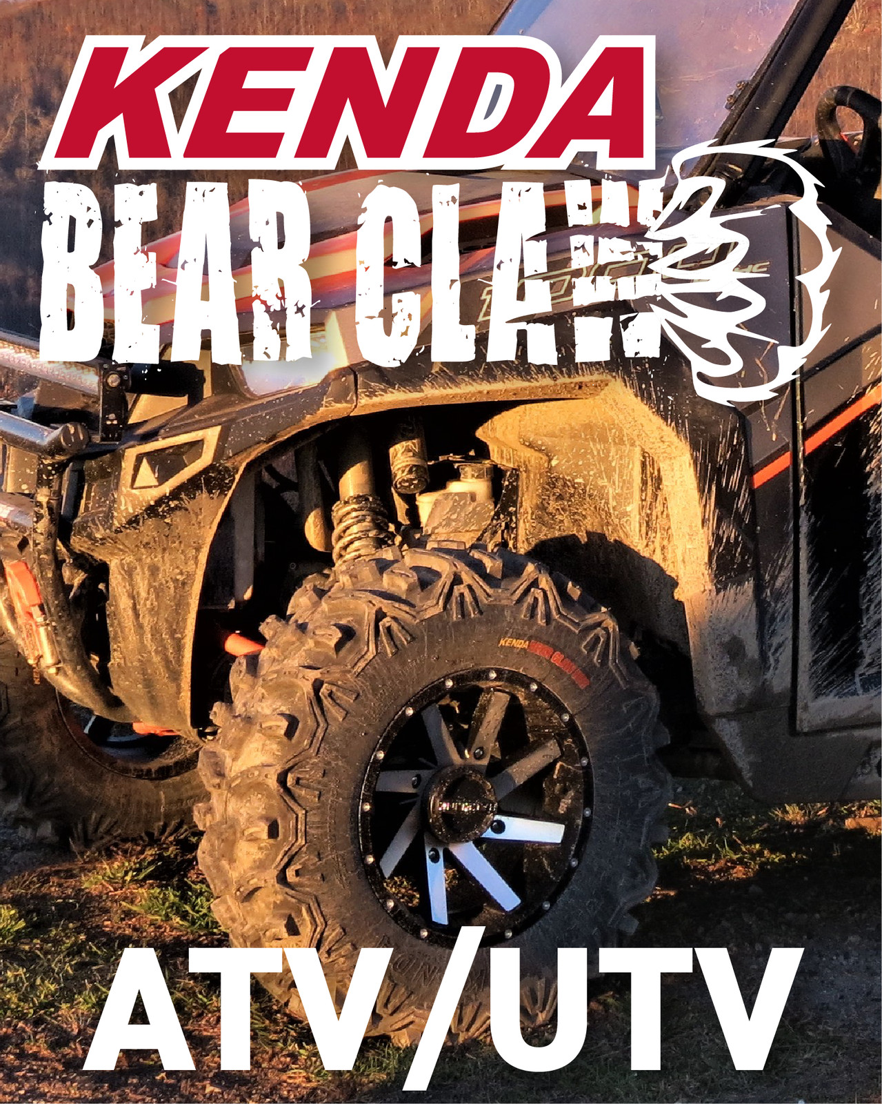 Kenda Bear Claw EX 26x10-12 F 26x12-12 R ATV 6 PLY Tires Bearclaw (4 Pack)