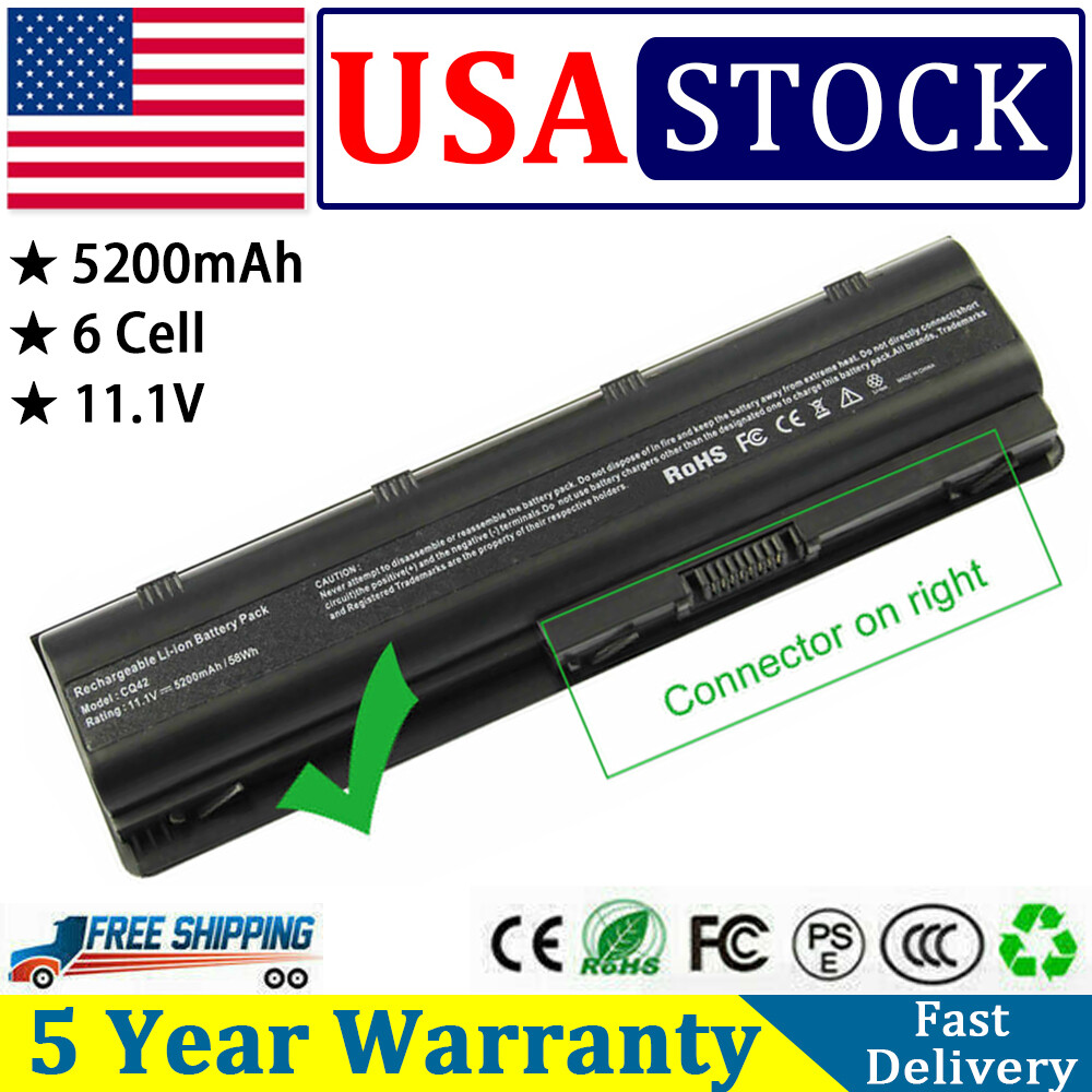 Battery for HP Pavilion 593553-001 MU06 MU09 G4 G6 G7 G62 CQ42 CQ56 5200mAh Fast