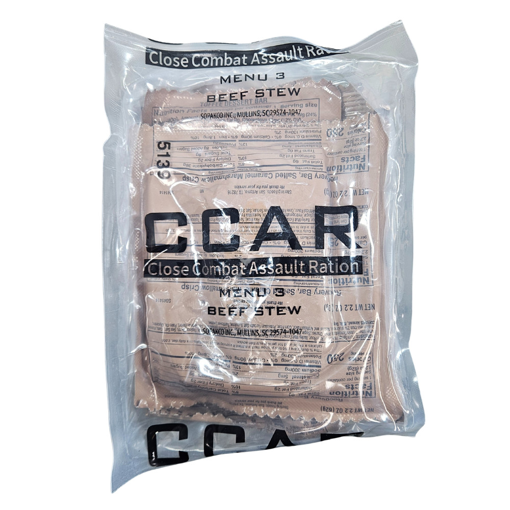 CLOSE COMBAT ASSAULT RATION [CCAR] - 2028 INSPECTION - NEW CASE OF 10 RATIONS