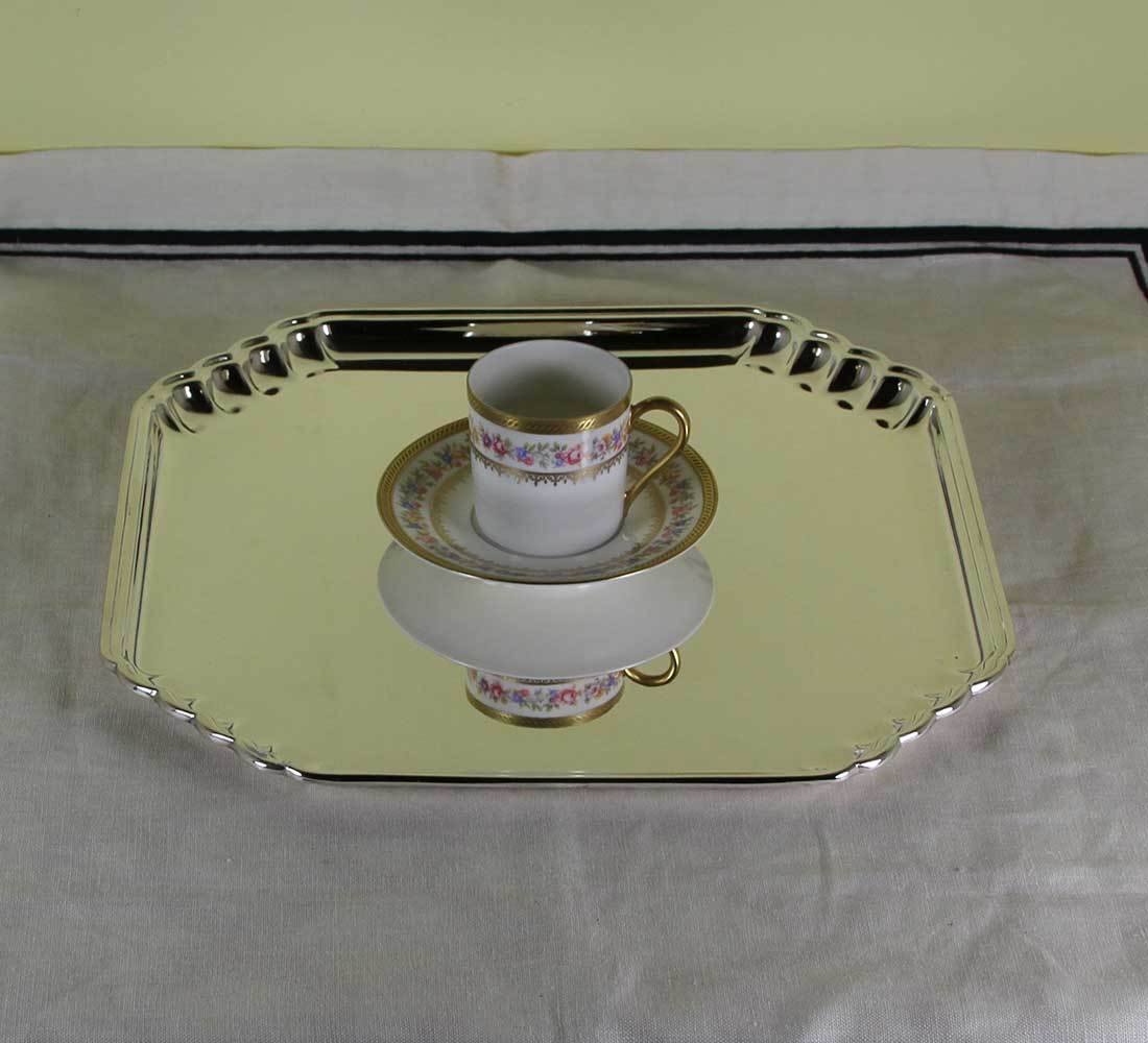 Silver Square Salver, Shaped Corners 11 in.