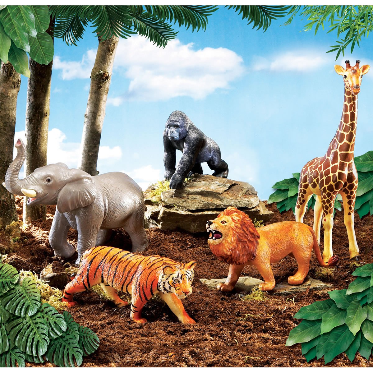Learning Resources Jumbo Jungle Animals - set of 5