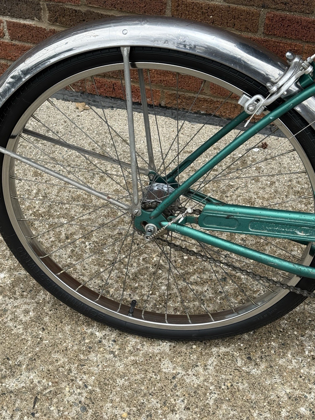 Vintage 1955 3-Speed Schwinn Corvette Bicycle Green Super Nice Refurbished Look