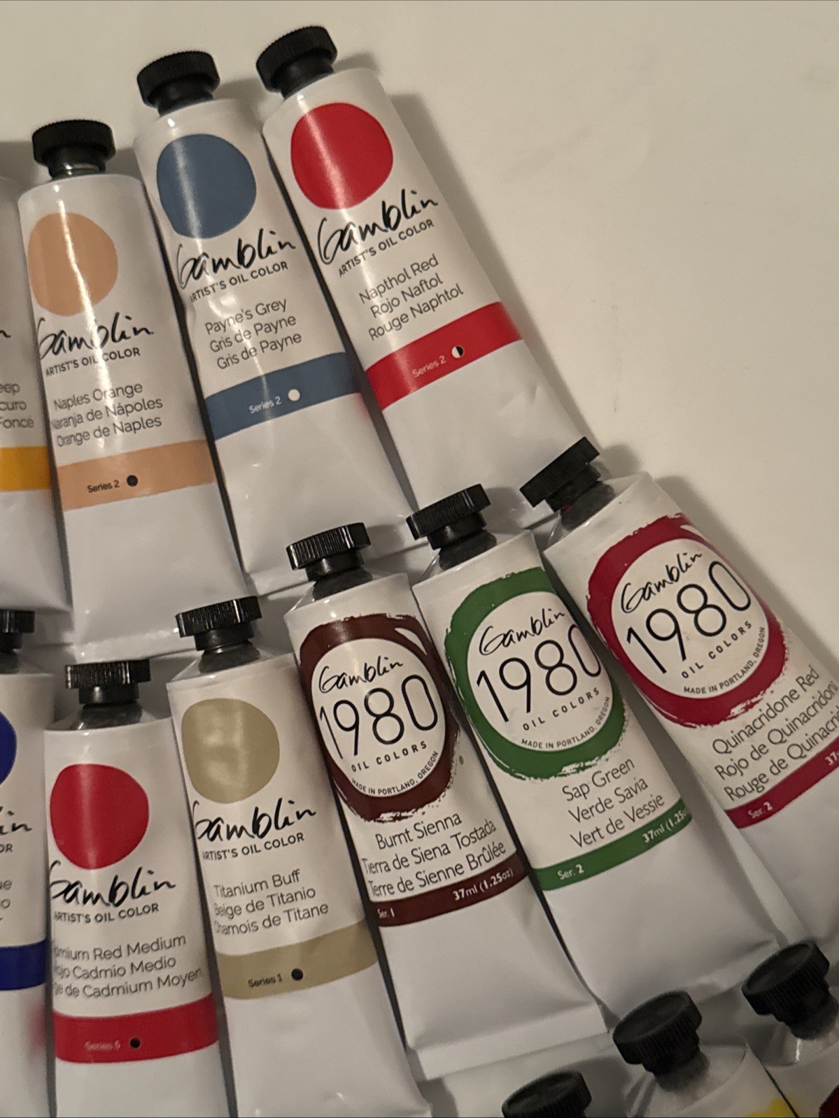 LOT OF 50 GAMBLING ARTIST'S OIL COLORS 37ml *NEW! *FREE SHIPPING!!