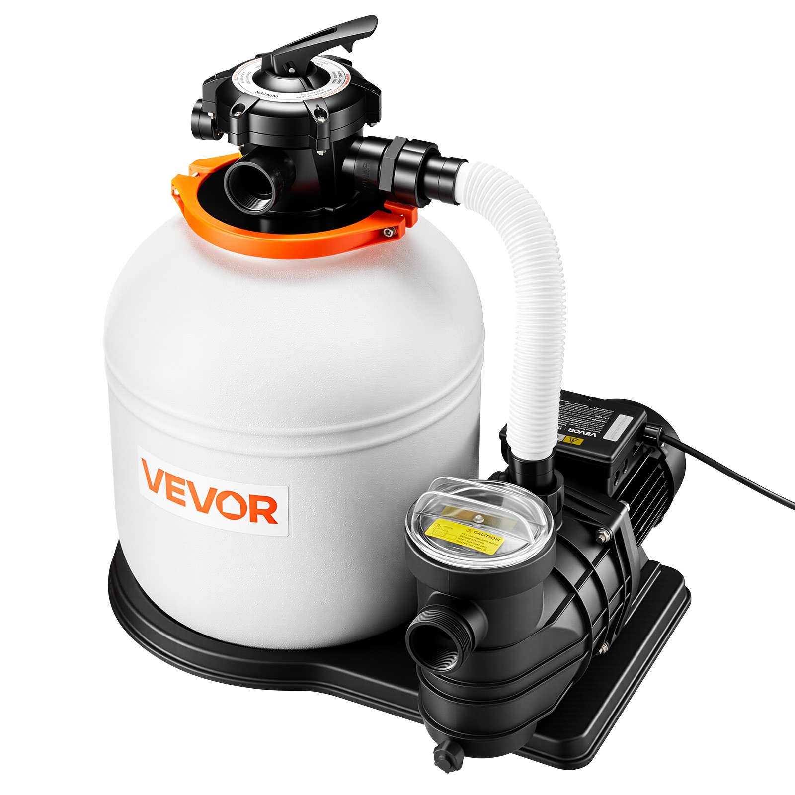 VEVOR FlashPure Sand Filter Pump for Above Ground Pools 16 in 4400 GPH 1HP Timer