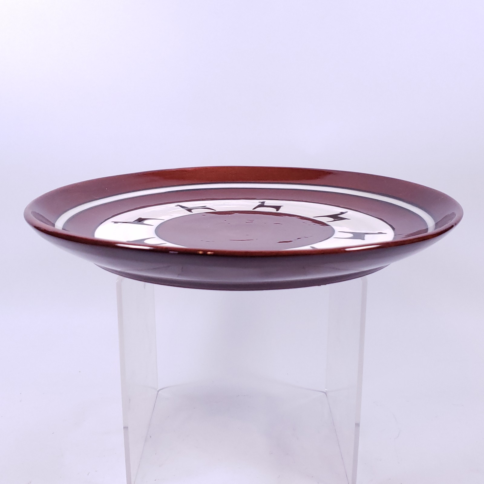 LOS REYES PERU Redware Llama Alpaca Folk Art Pottery Decorative PLATE SET