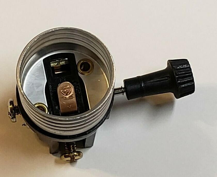 3 TERMINAL TURN KNOB INTERIOR LAMP SOCKET FOR WIRING BOTTOM LIGHT 30684J