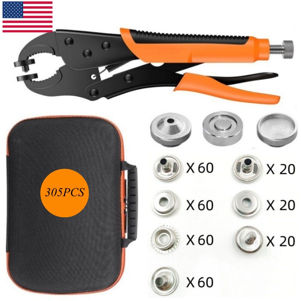 Professional Heavy Duty Snap Fastener Tool Kit 80 Sets for Boat Cover Canvas