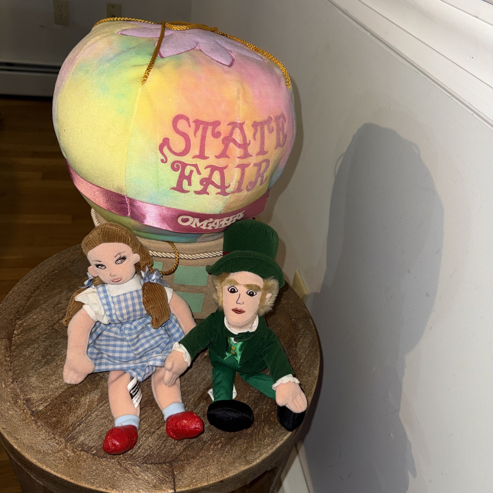 Vtg Wizard of Oz Plush Hanging Hot Air Balloon State Fair Warner Bros Wizard