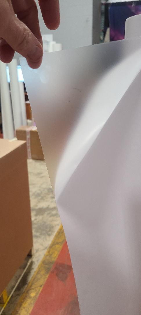 3.0 mil Matte Clear Vinyl Cold Pressure-Sensitive Laminate Self-Adhesive UV 4-YR