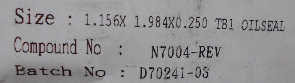 Lot of 10 Browning Oil Seals 473428 1.156 X 1.984 X .250 TB1 Oilseal