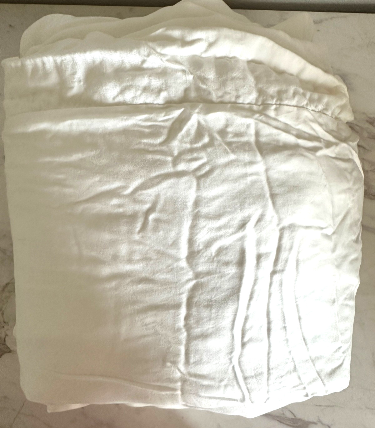 NWOT Pottery Barn Duvet Cover King Cal Off White Tencel Luxury Minimalist 108x92