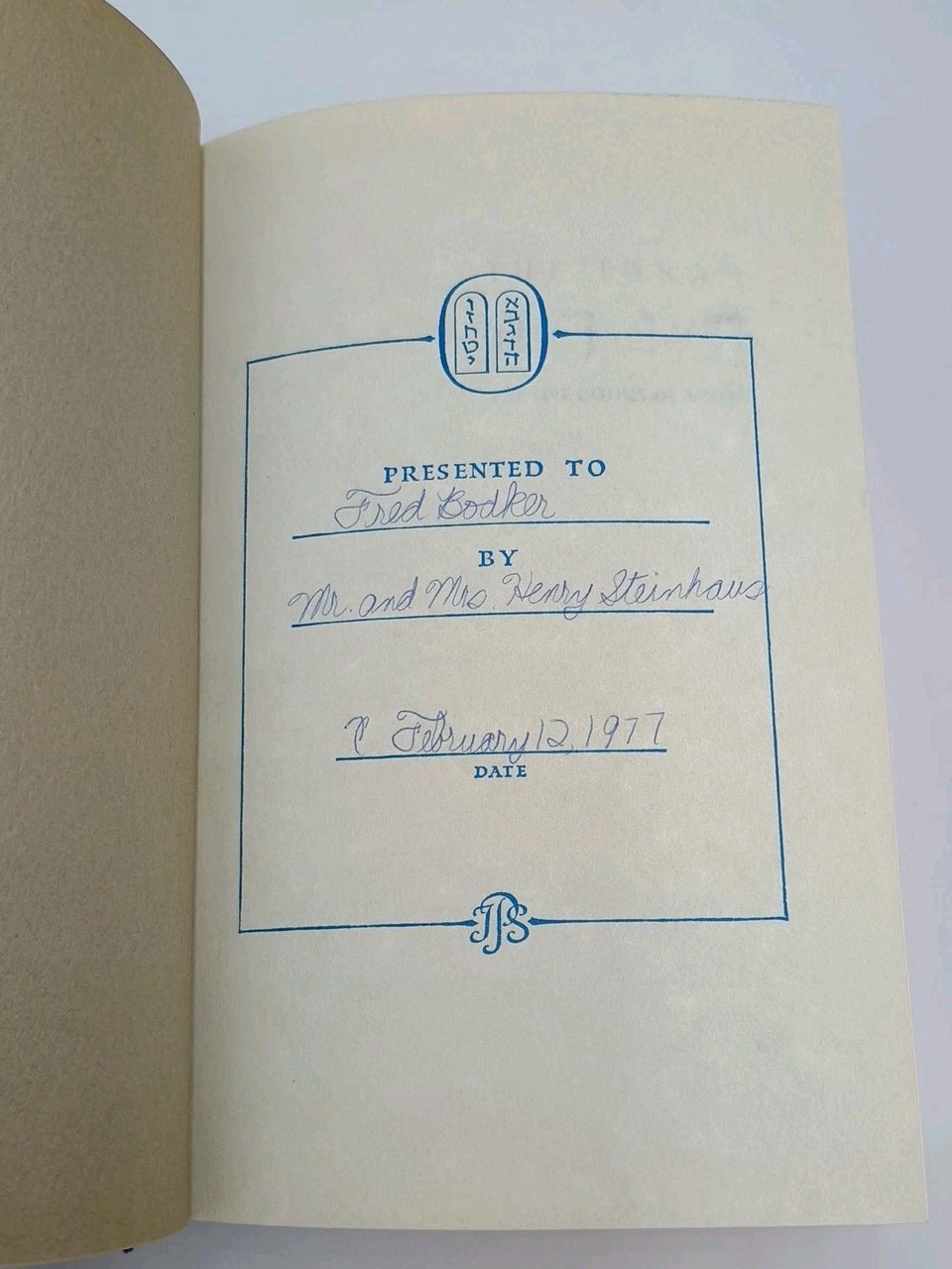 The Torah The Five Books Of Moses A New Translation of The Holy Scriptures 1962