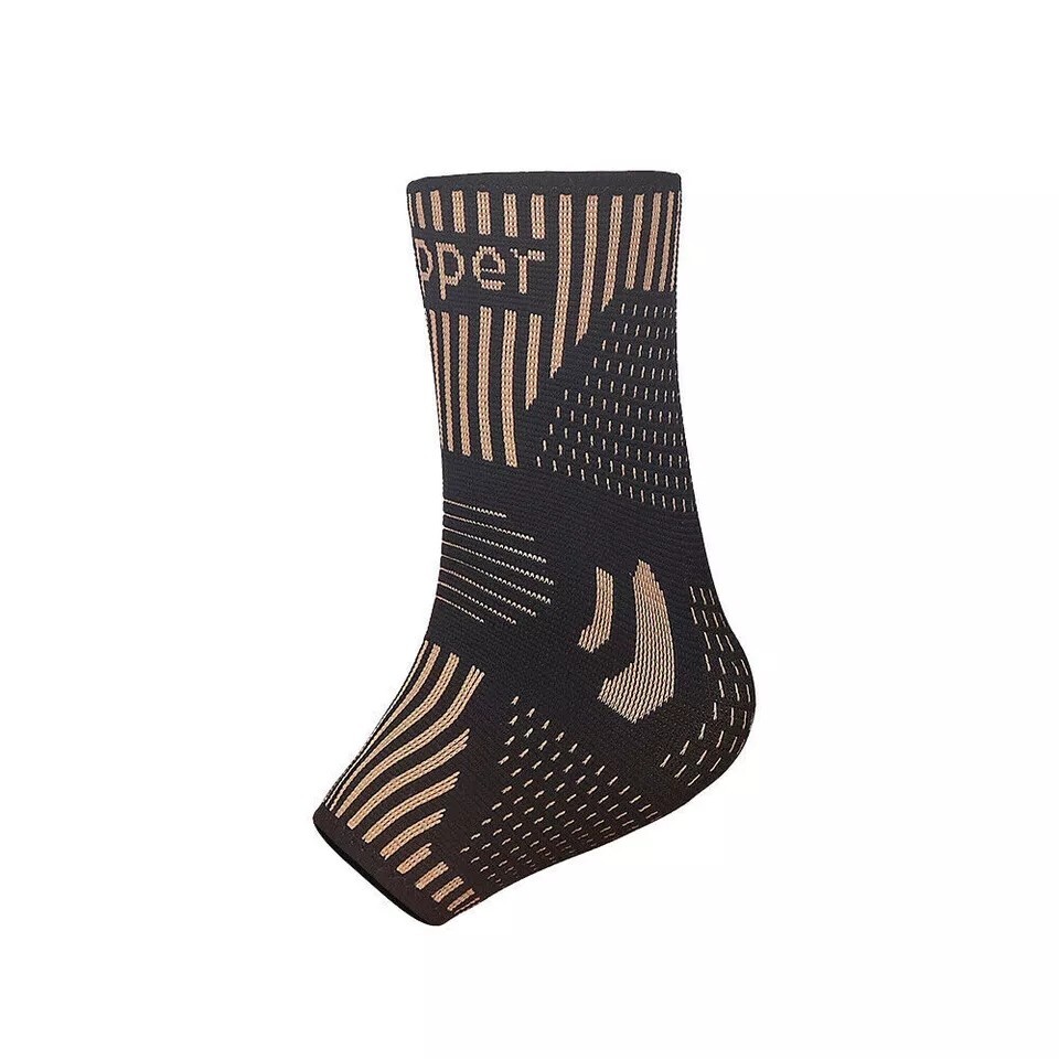 Copper Ankle Brace Silver Support Compression Sleeve Socks Foot Fasciitis Pain