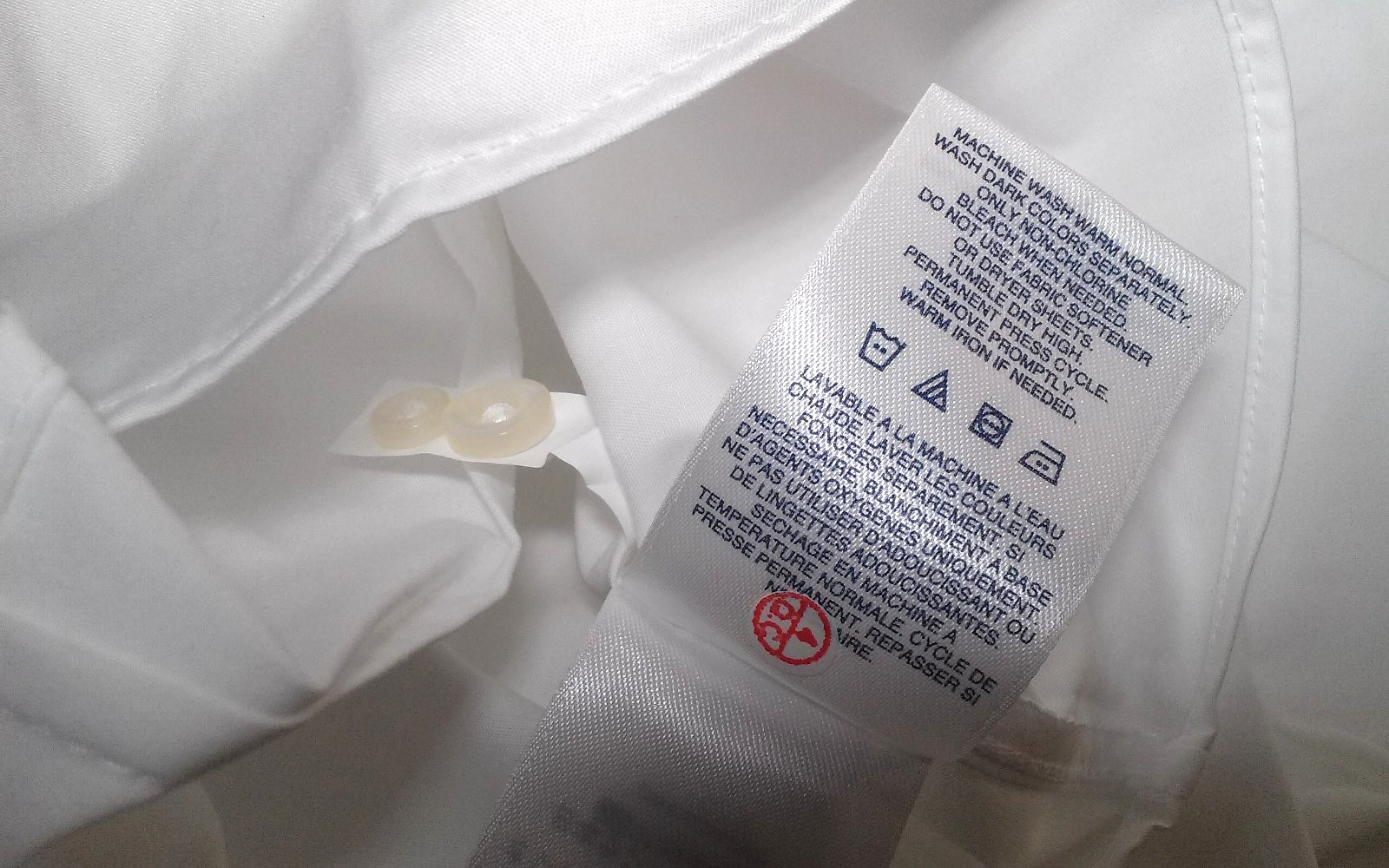 Lands' End Wrinkle Free Broadcloth Women's White Shirt Size 2